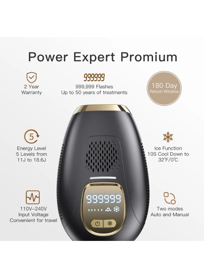 BLOOMING TIME Laser Hair Removal Device, At-Home Permanent Hair Remover with Ice Cooling for Painless & Private Use, Salon Results for Full Body (Face Legs Bikini), Salon Results at Home - Image 5